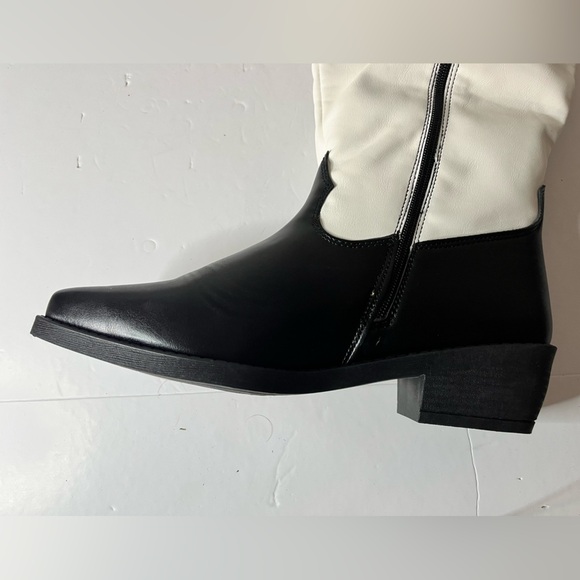 SHEIN Women’s Black & White Western Cowboy Boots Size 9 - BNWT - Picture 9 of 16